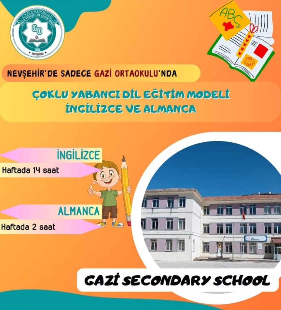 Nevşehir'de faaliyet g&ouml;steren Gazi Ortaokulu ortaokullar arasında Almanca ve İngilizce eğitim veren tek okul olması sebebiyle ilin her b&ouml;lgesinden yoğun talep g&ouml;rmeye başladı.