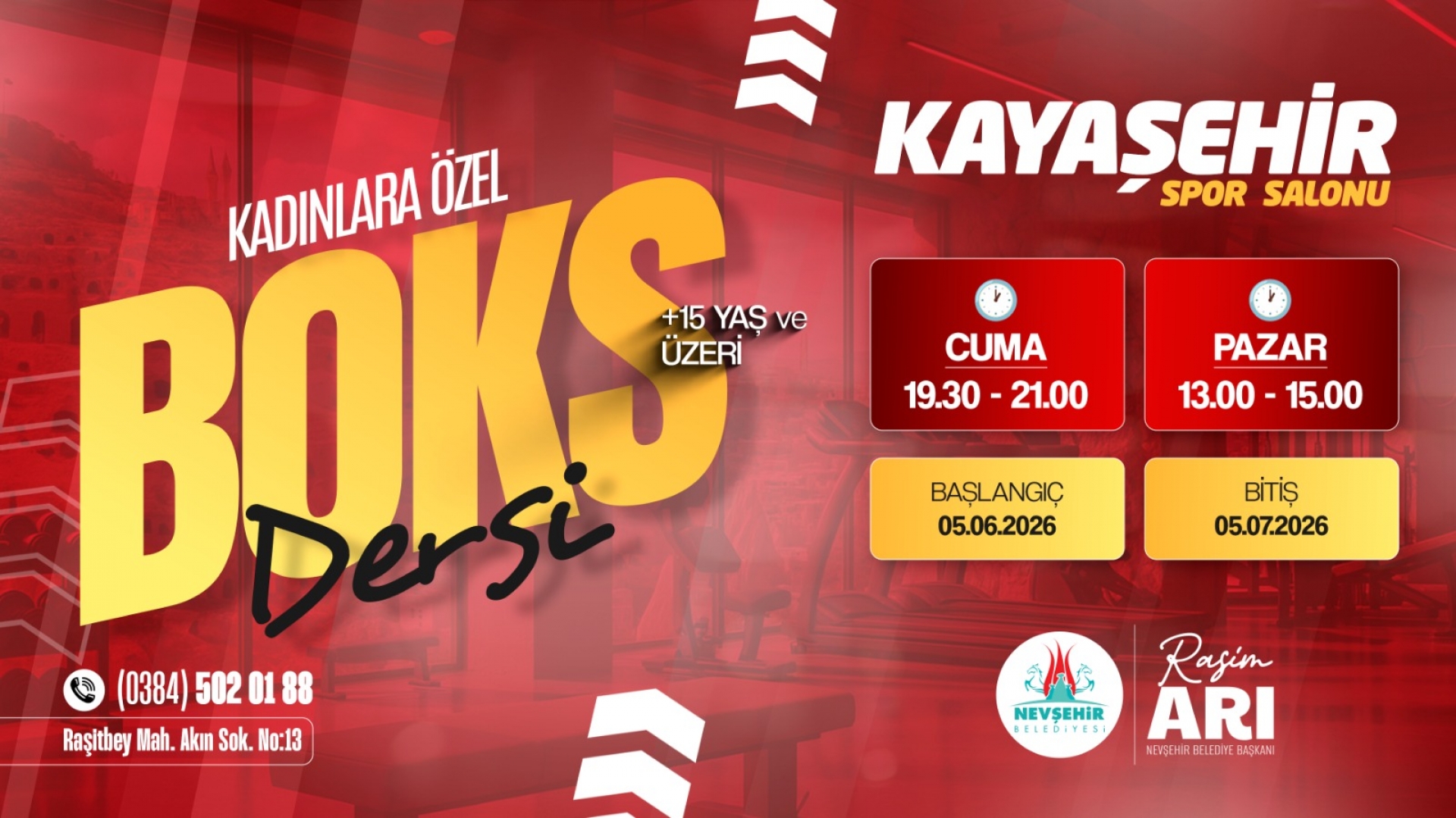 Nevşehir&rsquo;de Kadınlara &Ouml;zel Boks Eğitimi Başlıyor