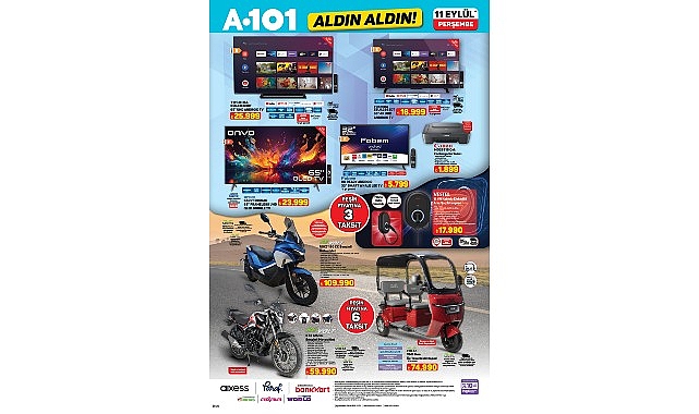 11 Eyl&uuml;l&rsquo;de A101&rsquo;den Motosiklet ve Şarj İstasyonu Fırsatları