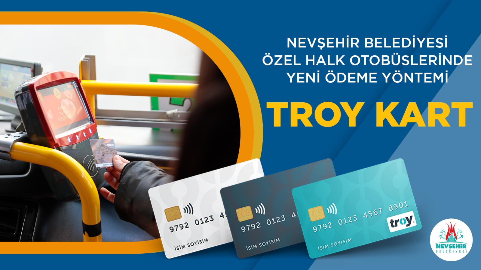 Nevşehir Belediyesi &Ouml;zel Halk Otob&uuml;slerinde &ldquo;Troy Kart&rdquo; D&ouml;nemi