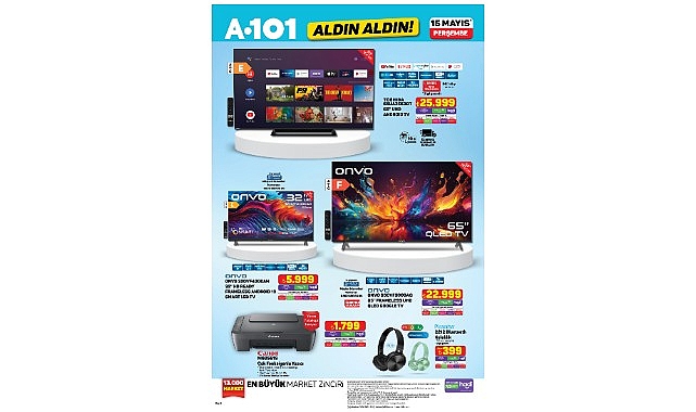 15 Mayıs&rsquo;ta A101&rsquo;de Elektronik ve Ev &Uuml;r&uuml;nleri Satışa Sunuluyor
