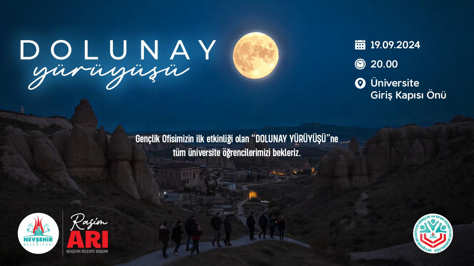 &Uuml;NİVERSİTE &Ouml;ĞRENCİLERİ İ&Ccedil;İN DOLUNAY Y&Uuml;R&Uuml;Y&Uuml;Ş&Uuml; D&Uuml;ZENLENECEK