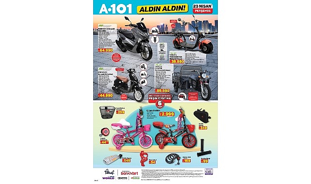 23 Nisan&rsquo;da A101&rsquo;de Mobilite ve Teknoloji &Uuml;r&uuml;nleri