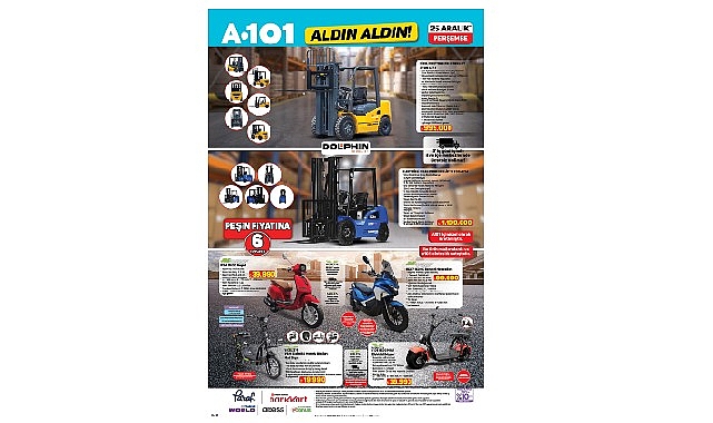 25 Aralık&rsquo;ta A101&rsquo;de End&uuml;striyel Forklift Se&ccedil;enekleri Dikkat &Ccedil;ekiyor