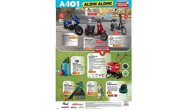 26 Mart&rsquo;ta A101&rsquo;de Mobilite &Uuml;r&uuml;nleri
