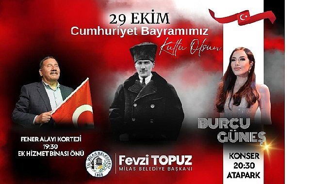29 Ekim Cumhuriyet Bayramı Fener Alayı ve Burcu G&uuml;neş Konseriyle Kutlanacak