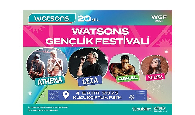 4. Watsons Gen&ccedil;lik Festivali 4 Ekim&rsquo;de K&uuml;&ccedil;&uuml;k&Ccedil;iftlik Park&rsquo;ta!