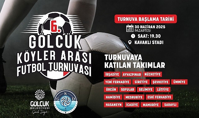6. G&ouml;lc&uuml;k K&ouml;yleri Arası Futbol Heyecanı Başlıyor