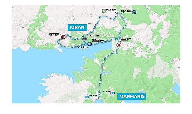 61. Cumhurbaşkanlığı T&uuml;rkiye Bisiklet Turu 3. Etap (Marmaris-Kıran) Kapsamında Trafiğe Kapanacak Yollar