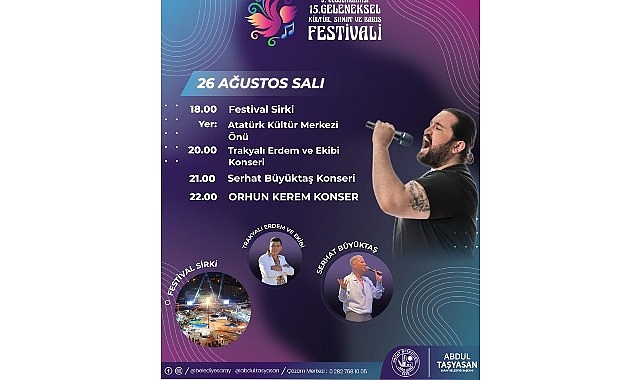 8. Uluslararası K&uuml;lt&uuml;r, Sanat ve Barış Festivali başlıyor