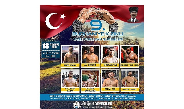 9. Burhaniye-Kızıklı Yağlı Pehlivan G&uuml;reşleri&rsquo;nde Geri Sayım Başladı