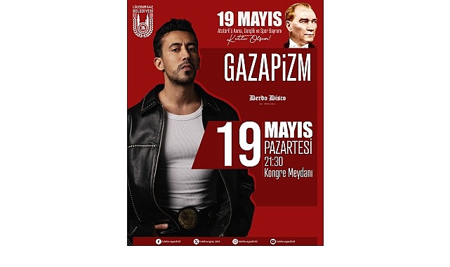 9 Mayıs'ta L&uuml;leburgaz'da Gazapizm sahne alacak