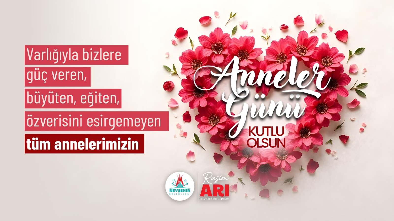 Belediye Başkanı Rasim Arı'nın Anneler G&uuml;n&uuml; Mesajı