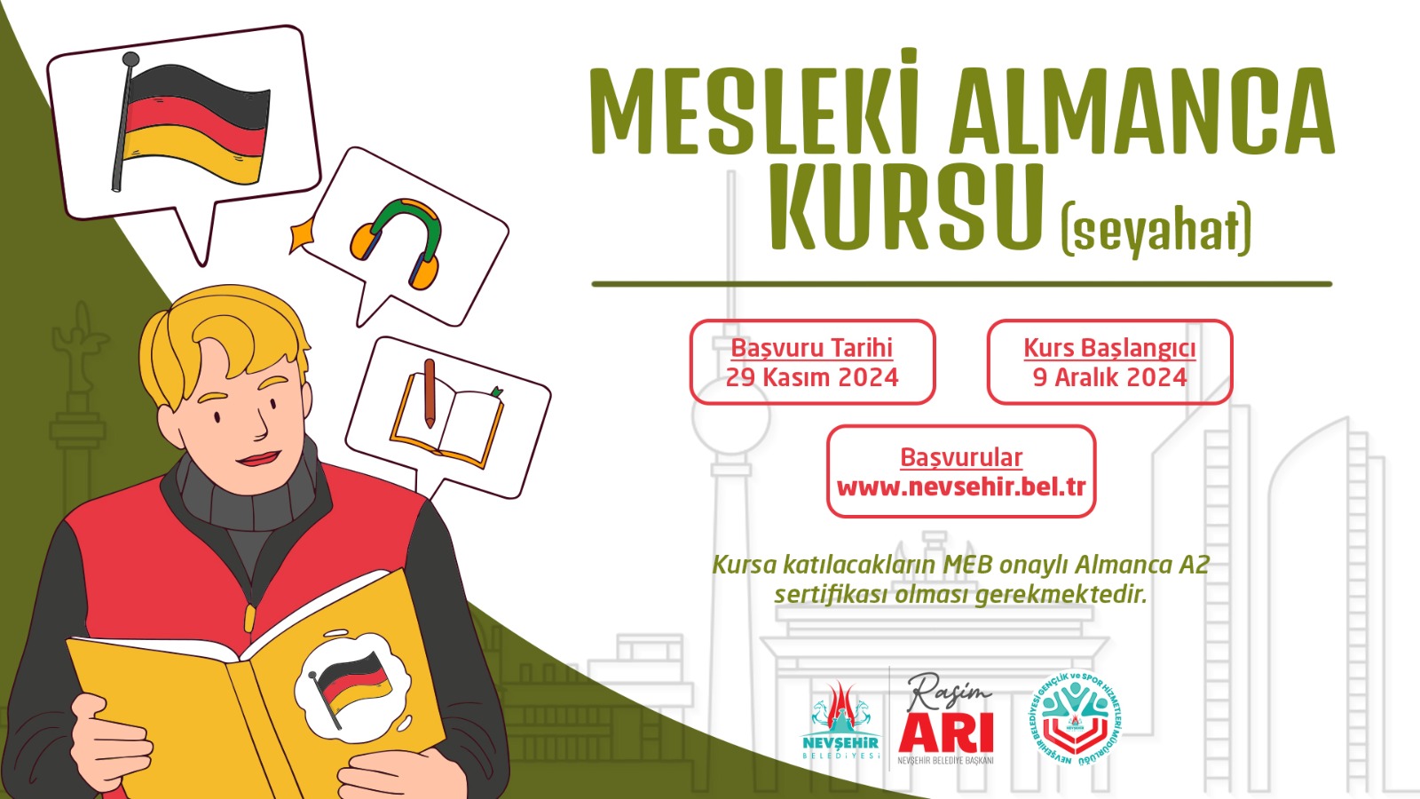 Mesleki ALMANCA Kursu A&ccedil;ılacak