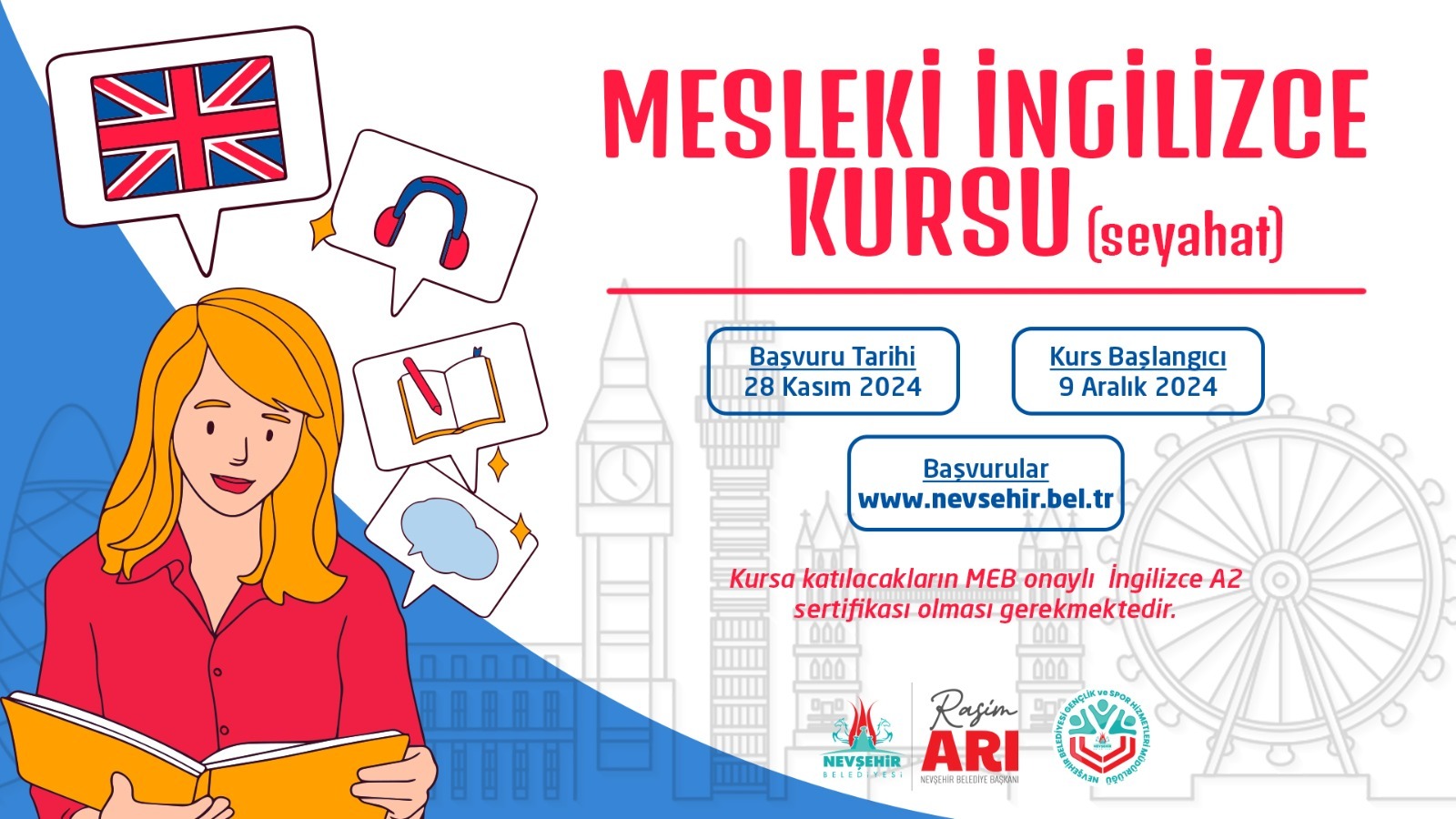 Mesleki İngilizce Kursu (Seyahat) A&ccedil;ılacak