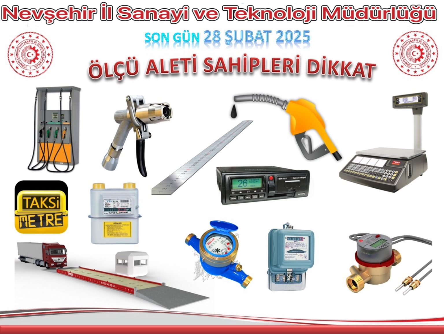 &Ouml;L&Ccedil;&Uuml; ALETİ SAHİPLERİ DİKKAT!  PERİYODİK MUAYENE BAŞVURULARI İ&Ccedil;İN SON G&Uuml;N 28 ŞUBAT 2025