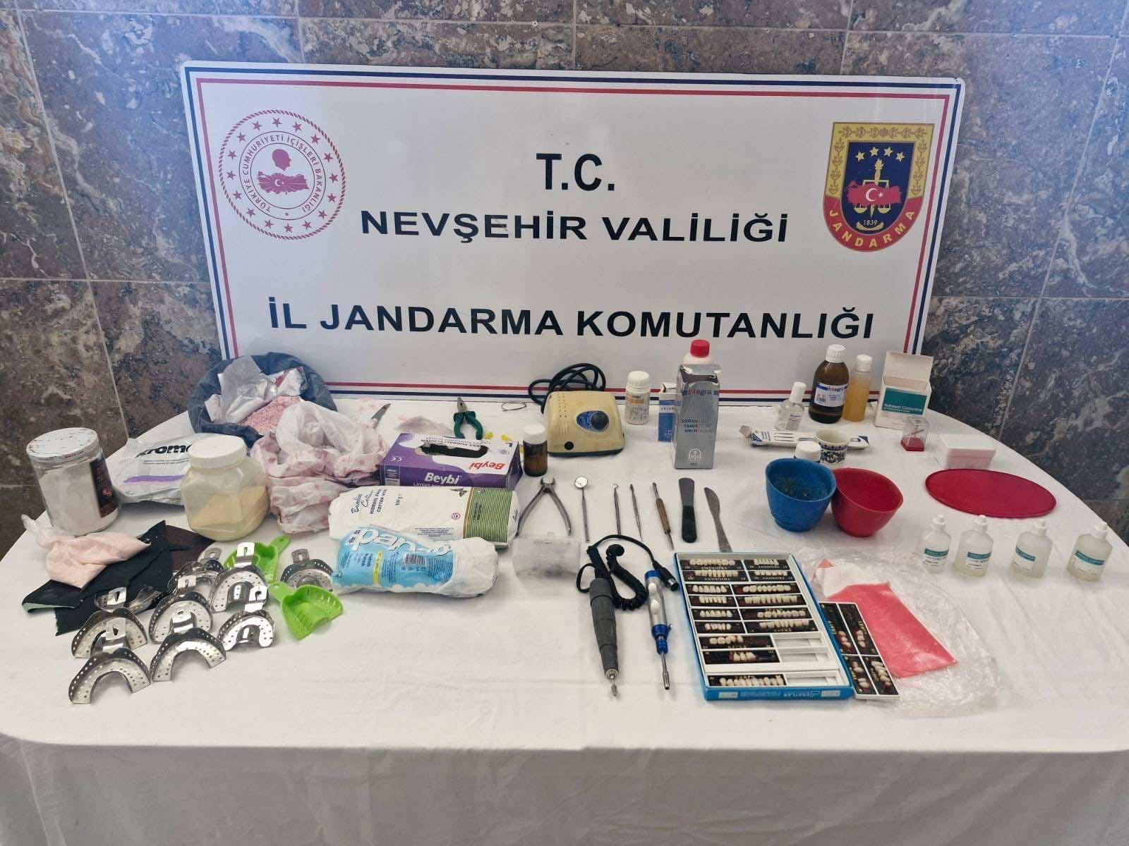 Nevşehir Jandarmasından Sahte Diş Operasyonu