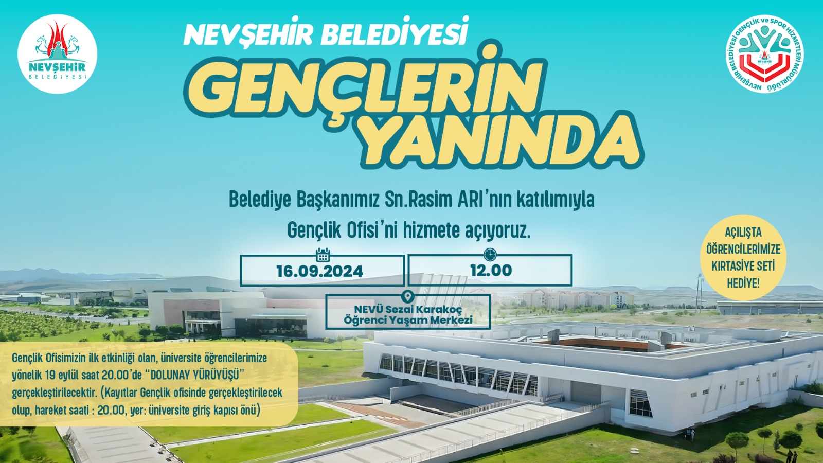 NEVŞEHİR BELEDİYESİ GEN&Ccedil;LİK OFİSİ A&Ccedil;ILIYOR