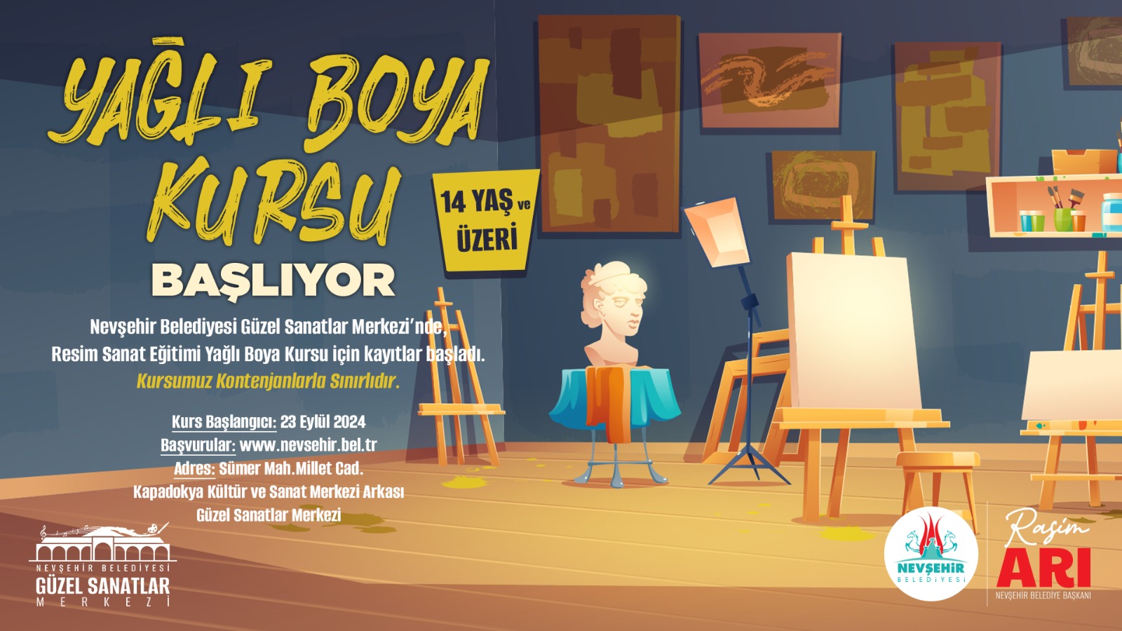 G&Uuml;ZEL SANATLAR MERKEZİ&rsquo;NDE &lsquo;YAĞLI BOYA&rsquo; KURSU A&Ccedil;ILACAK