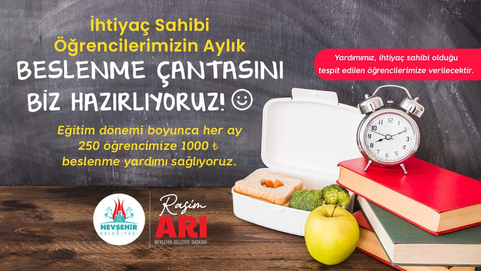 NEVŞEHİR BELEDİYESİ&rsquo;NDEN &Ouml;ĞRENCİLERE AYLIK BİN TL BESLENME DESTEĞİ