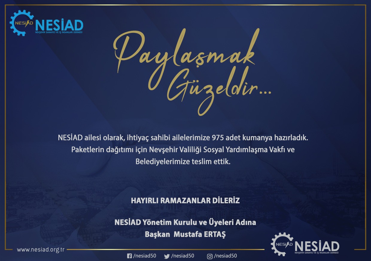NESİAD&rsquo;dan Ramazan Ayında 975 Aileye Destek