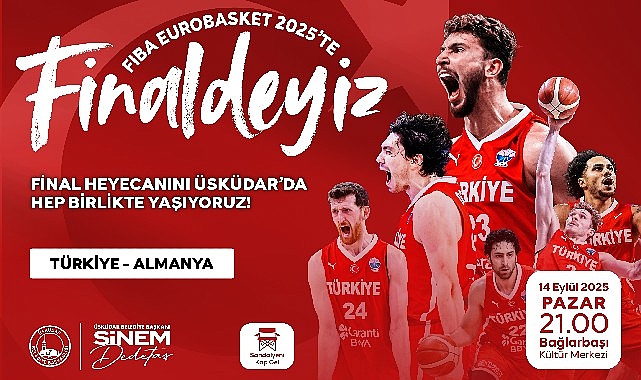 A Milli Basketbol Takımımızın Tarihi M&uuml;cadelesi &Uuml;sk&uuml;dar'da kurulacak dev ekranda yayınlanacak