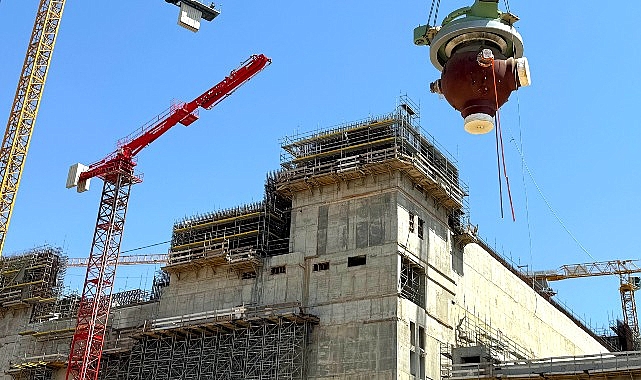 Akkuyu NGS 2&rsquo;nci g&uuml;&ccedil; &uuml;nitesinde ana sirk&uuml;lasyon pompalarının montajı tamamlandı