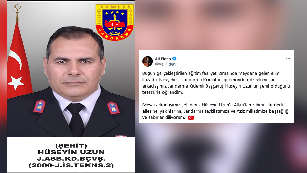 Vali Fidan'dan Şehit Astsubay Uzun İ&ccedil;in Taziye Mesajı