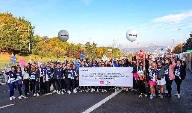 Allianz T&uuml;rkiye G&ouml;n&uuml;ll&uuml;leri, İstanbul Maratonu&rsquo;nda iyilik peşinde koştu
