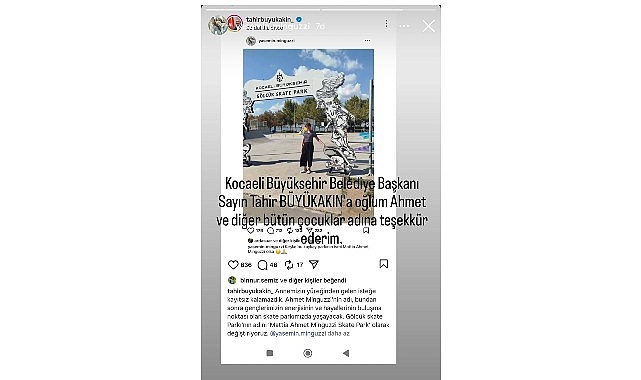 Anne Minguzzi'den Başkan B&uuml;y&uuml;kakın'a teşekk&uuml;r