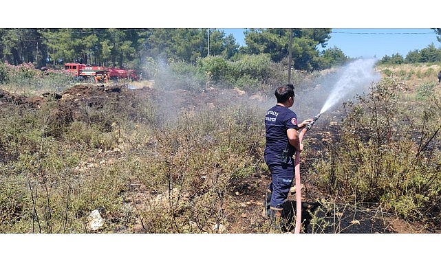 Antalya B&uuml;y&uuml;kşehir İtfaiyesi&rsquo;nden orman yangınlarına m&uuml;dahale