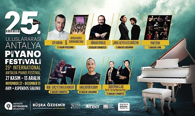 Antalya&rsquo;nın &ccedil;eyrek asra ulaşan piyano festivali başlıyor