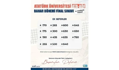 ATA-A&Ouml;F sınavına 15 farklı hat desteği