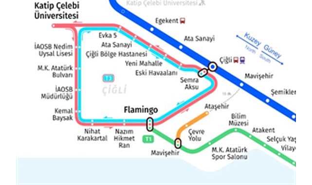 Ataşehir Kavşağı Tramvay Durağı&rsquo;nın adı Flamingo oldu