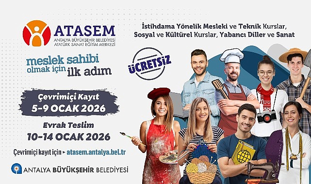 ATASEM&rsquo;de ikinci d&ouml;nem kayıtları başlıyor
