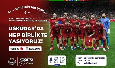 Ay Yıldız İ&ccedil;in Tek Y&uuml;rek: &Uuml;sk&uuml;dar&rsquo;da Milli Heyecan