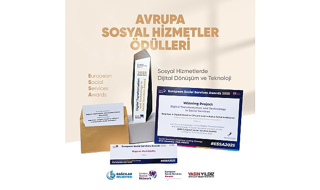 Bağcılar Belediyesi&rsquo;ne Avrupa Sosyal Hizmetler &Ouml;d&uuml;l&uuml;