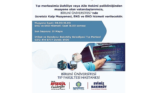 Bakırk&ouml;y Belediyesinden &Uuml;cretsiz Kalp Sağlığı Taraması