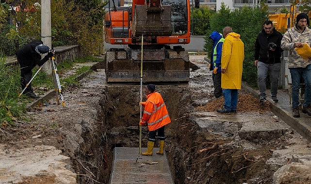 Balat&ccedil;ık&rsquo;ta yağmur suyu sorununa kalıcı &ccedil;&ouml;z&uuml;m