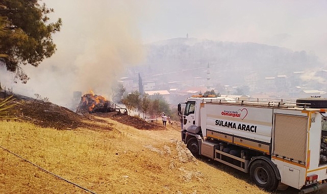 Başkan Aydın İsmetiye&rsquo;deki yangın b&ouml;lgesinde