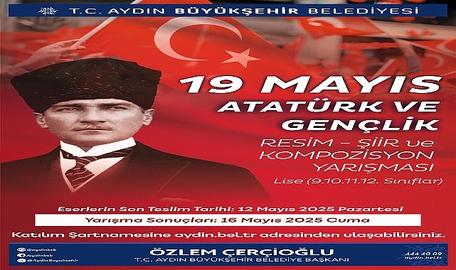 Başkan &Ccedil;er&ccedil;ioğlu&rsquo;ndan 19 Mayıs Temalı &Ouml;d&uuml;ll&uuml; Resim, Şiir ve Kompozisyon Yarışması