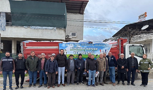 Başkan &Ccedil;er&ccedil;ioğlu&rsquo;nun K&uuml;&ccedil;&uuml;k &Uuml;reticilere Yem Destekleri Devam Ediyor