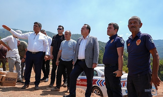 Başkan Dutlulu Yangın B&ouml;lgelerinde İncelemelerde Bulundu