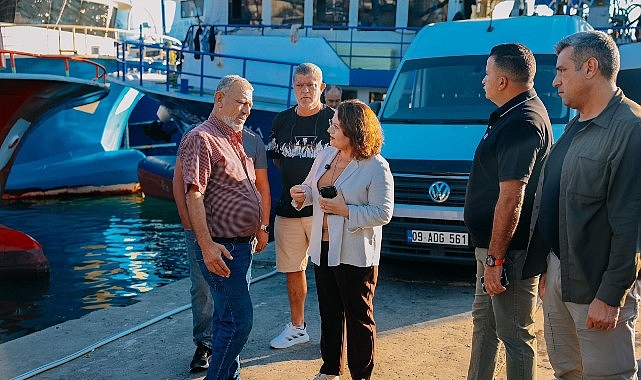 Başkan Hatice Gen&ccedil;ay&rsquo;dan Altınkum balık&ccedil;ılarına ziyaret