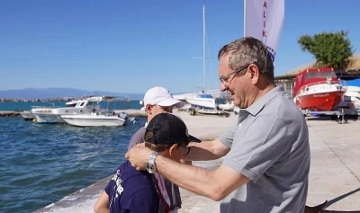 Başkan Mesut Ergin, B&ouml;lge Yelken Yarışları&rsquo;nda Sporcuların Heyecanına Ortak Oldu