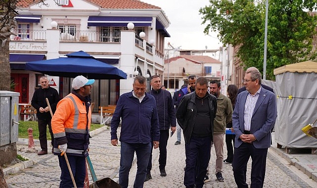 Başkan Mesut Ergin Cunda&rsquo;da &Ccedil;alışmaları Yerinde İnceledi