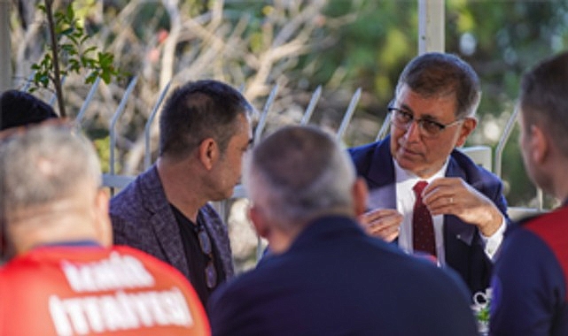 Başkan Tugay İtfaiye Haftası&rsquo;nda itfaiye personeli ile buluştu