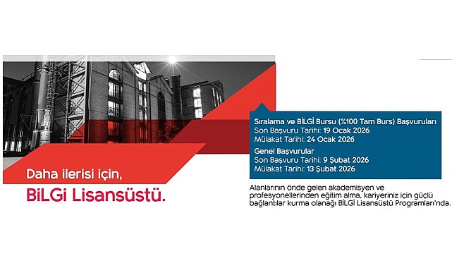 BİLGİ Lisans&uuml;st&uuml; Bahar D&ouml;nemi başvuruları devam ediyor