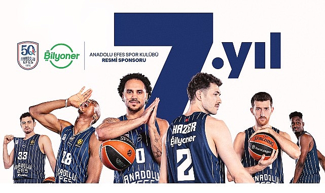 Bilyoner, Anadolu Efes Spor Kul&uuml;b&uuml;&rsquo;n&uuml;n 50. Yılında da Resmi Sponsoru Oldu