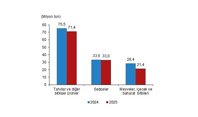 Bitkisel &Uuml;retim 1.Tahmini, 2025